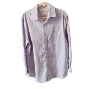 Croft & Barrow Men's Multicolored Plaid Long Sleeved Dress Shirt,‎ Size 16 1/2